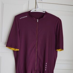 Men's Burgundy Cycling Jersey